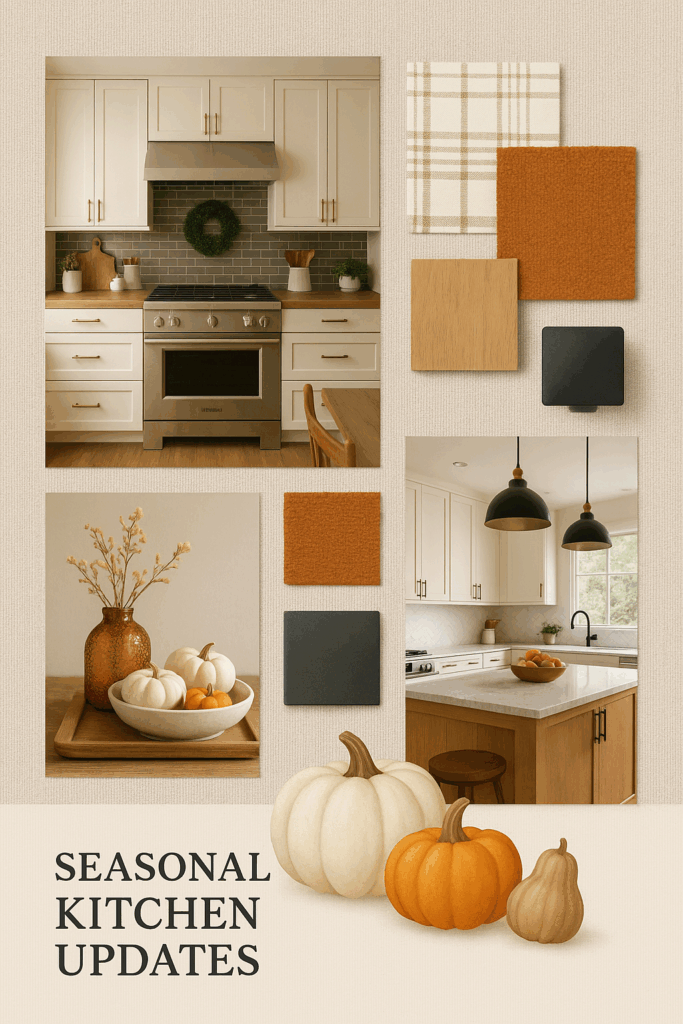 Light maple and black cabinet combo with quartz counters in a two-tone kitchen design
